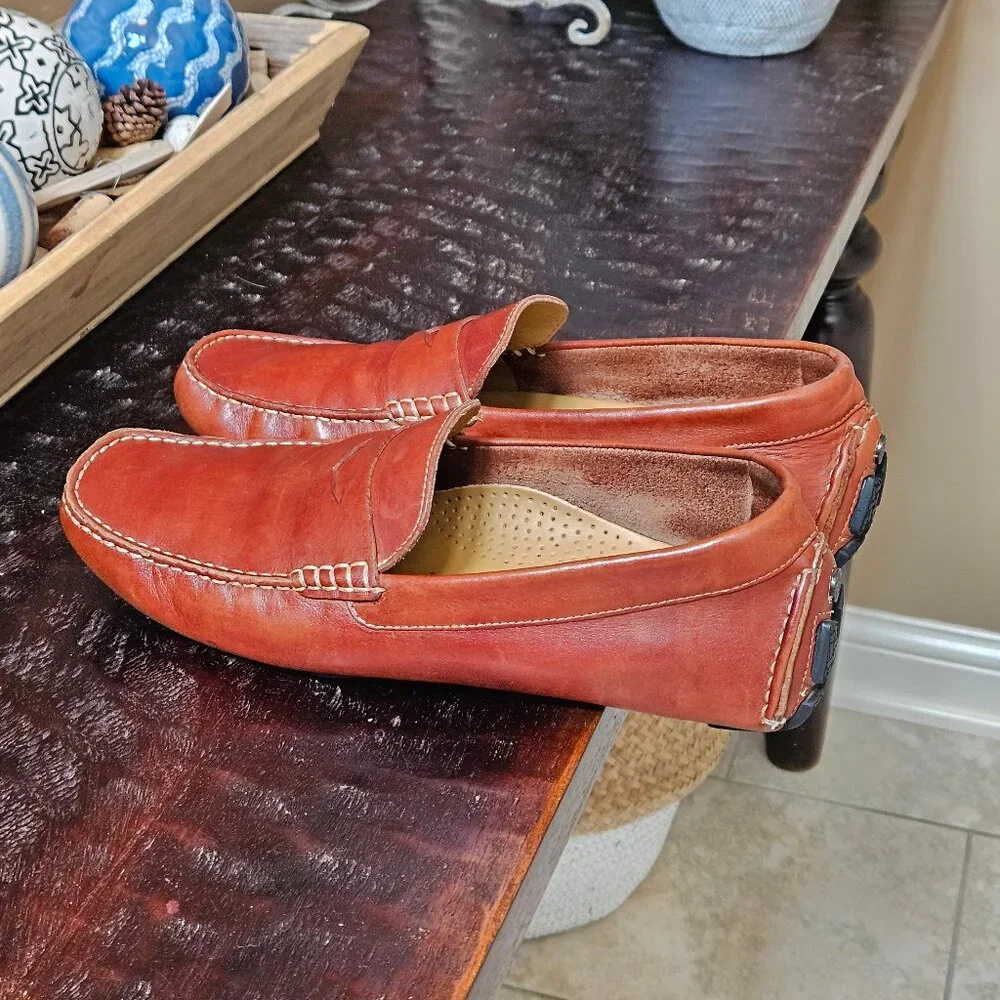 Cole Haan Men's Soft Leather Penny Loafers, Light Brown, Sz 9 - Picture 3 of 16